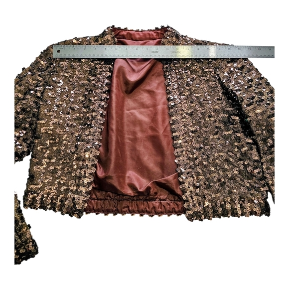 Vintage 70s Lilli Diamond Sequin Jacket Size 8 - Picture 5 of 7